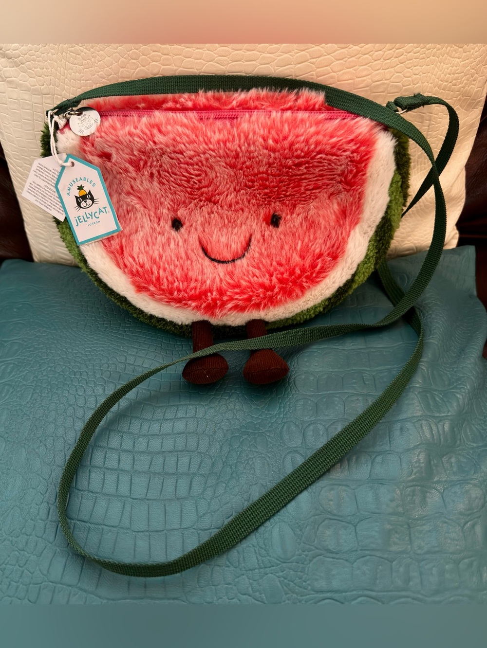 Jellycat Amuseables Watermelon Crossbody Bag, Retired/Discontinued/Rare NWT